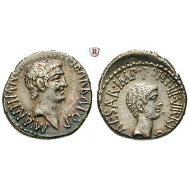 Römische Republik, Octavian und Marcus Antonius, Denar 41 v.Chr., ss-vz/vz