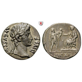 Römische Kaiserzeit, Augustus, Denar 8 v.Chr., ss-vz/ss