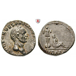 Römische Kaiserzeit, Vespasianus, Denar 69-71, vz/vz-st