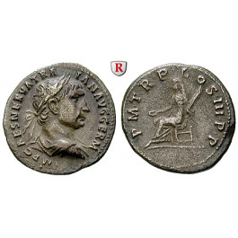 Römische Kaiserzeit, Traianus, Denar 98-99, ss+/ss