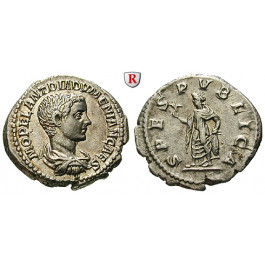 Römische Kaiserzeit, Diadumenianus, Caesar, Denar 217-218, vz/ss-vz
