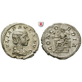Römische Kaiserzeit, Julia Paula, Frau des Elagabal, Denar 219-220, ss-vz/vz