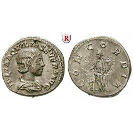 Römische Kaiserzeit, Aquilia Severa, Frau des Elagabal, Denar 220, ss+