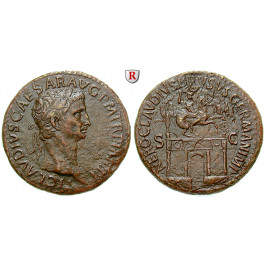 Römische Kaiserzeit, Claudius I., Sesterz 41-50, ss+