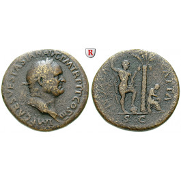Römische Kaiserzeit, Vespasianus, Sesterz 71, ss
