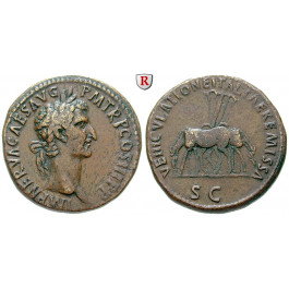 Römische Kaiserzeit, Nerva, Sesterz 97, ss+