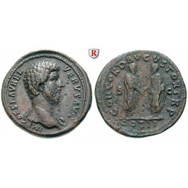 Römische Kaiserzeit, Lucius Verus, Sesterz März-Dez. 161, ss+/ss