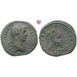 Römische Kaiserzeit, Geta, Sesterz 211, ss+