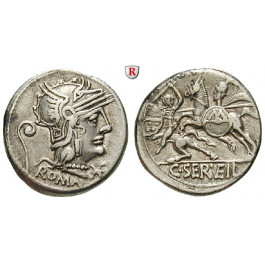 Römische Republik, C. Servilius Vatia, Denar 127 v.Chr., ss-vz