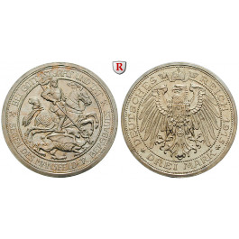 Deutsches Kaiserreich, Preussen, Wilhelm II., 3 Mark 1915, Mansfeld, A, PP, J. 115