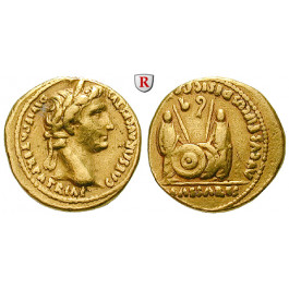 Römische Kaiserzeit, Augustus, Aureus 2-1 v.Chr., ss+/ss