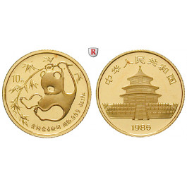 China, Volksrepublik, 10 Yuan 1985, 3,11 g fein, st