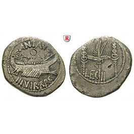 Römische Republik, Marcus Antonius, Denar 32-31 v.Chr., ss
