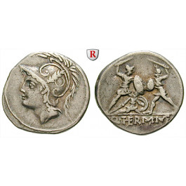 Römische Republik, Q. Minucius Thermus, Denar 103 v.Chr., ss+