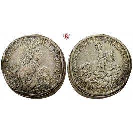 Hohenlohe, Hohenlohe-Neuenstein-Öhringen, Wolfgang Julius von Neuenstein, Reichstaler 1697, ss+