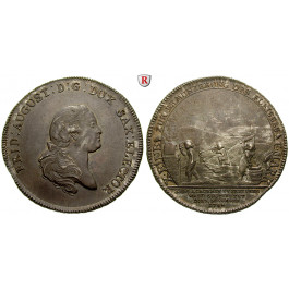 Sachsen, Albertinische Linie, Friedrich August III., Konventionstaler 1765, vz-st/vz