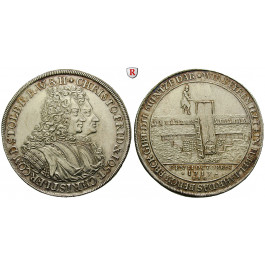 Stolberg, Stolberg-Stolberg und Stolberg-Roßla, Christof Friedrich und Jost Christian, Reichstaler 1717, ss-vz