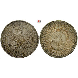Sachsen, Albertinische Linie, Johann Georg I. und August, Dicker Doppeltaler 1615, ss-vz