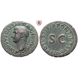 Römische Kaiserzeit, Drusus Junior, Sohn des Tiberius, As 21-22 n.Chr., vz