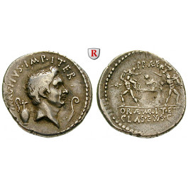 Römische Republik, Sextus Pompeius Magnus, Denar 42/40 v.Chr., ss