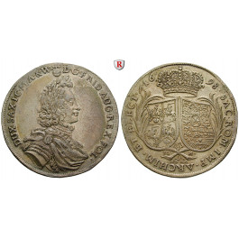 Sachsen, Albertinische Linie, Friedrich August I., Reichstaler 1698, ss-vz