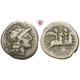 Römische Republik, L. Autronius, Denar 189-180 v.Chr., f.ss
