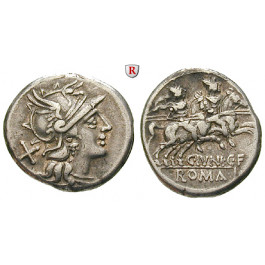 Römische Republik, C. Junius, Denar 149 v.Chr., ss