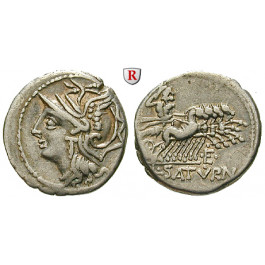 Römische Republik, L. Appuleius Saturninus, Denar 104 v.Chr., ss