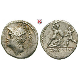 Römische Republik, Q. Minucius Thermus, Denar 103 v.Chr., ss-vz/vz