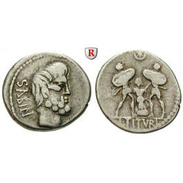 Römische Republik, L. Titurius Sabinus, Denar, ss
