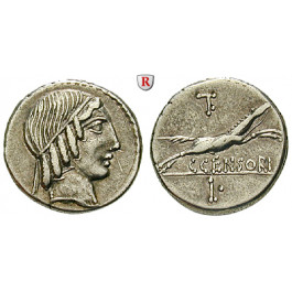 Römische Republik, C. Censorinus, Denar 88 v.Chr., ss-vz