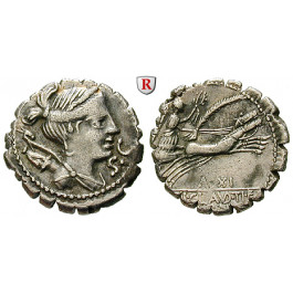 Römische Republik, Ti. Claudius Nero, Denar, serratus 79 v.Chr., ss