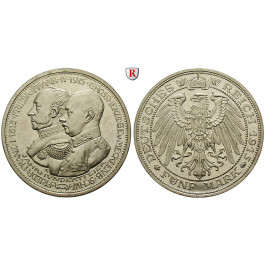 Deutsches Kaiserreich, Mecklenburg-Schwerin, Friedrich Franz IV., 5 Mark 1915, Jahrhundertfeier, A, PP, J. 89