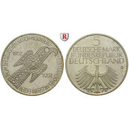 Bundesrepublik Deutschland, 5 DM 1952, Germanisches Museum, D, vz, J. 388