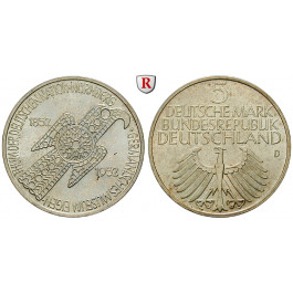 Bundesrepublik Deutschland, 5 DM 1952, Germanisches Museum, D, vz, J. 388