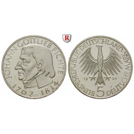 Bundesrepublik Deutschland, 5 DM 1964, Fichte, J, PP, J. 393