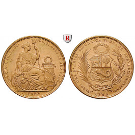 Peru, Republik, 50 Soles 1965, 21,07 g fein, vz+