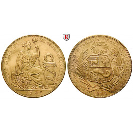 Peru, Republik, 100 Soles 1965, 42,13 g fein, vz-st