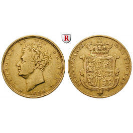 Grossbritannien, George IV., Sovereign 1826, 7,32 g fein, ss