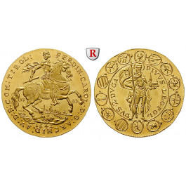 Römisch Deutsches Reich, Erzherzog Ferdinand Karl, 2 Dukaten 1642/1963, 6,9 g fein, vz-st