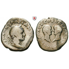 Römische Kaiserzeit, Vespasianus, Denar 70, ss