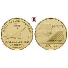 Frankreich, V. Republik, 50 Euro 2009, 7,77 g fein, PP