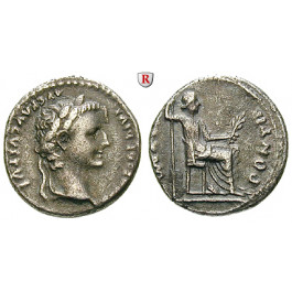 Römische Kaiserzeit, Tiberius, Denar 14-37, ss+