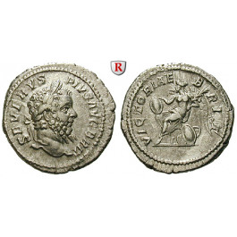 Römische Kaiserzeit, Septimius Severus, Denar 210-211, f.vz