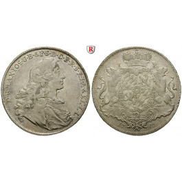Bayern, Herzogtum, Maximilian III. Joseph, Konventionstaler 1757, ss-vz