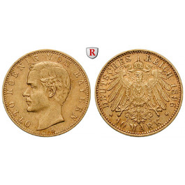 Deutsches Kaiserreich, Bayern, Otto, 10 Mark 1896, D, ss+, J. 199