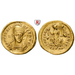 Römische Kaiserzeit, Honorius, Solidus 408-420, ss+