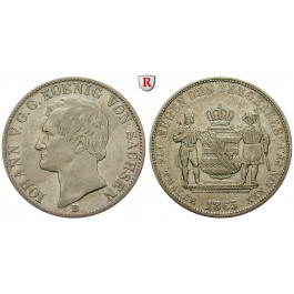 Sachsen, Königreich Sachsen, Johann, Ausbeutetaler 1865, ss+
