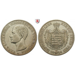 Sachsen, Sachsen-Weimar-Eisenach, Carl Alexander, Vereinstaler 1858, ss+