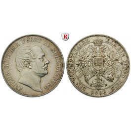 Schwarzburg, Rudolstadt, Friedrich Günther, Vereinstaler 1866, ss+